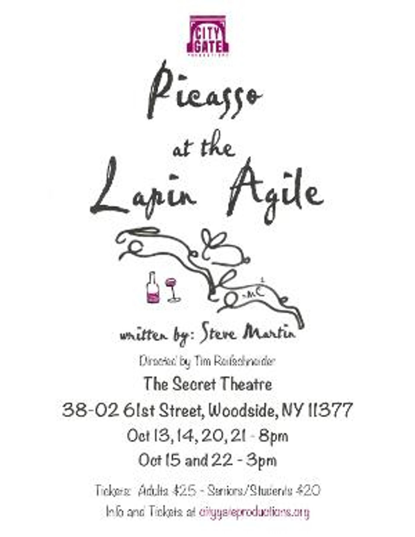 Steve Martin's PICASSO AT THE LAPIN AGILE Comes To Woodside This October  Image