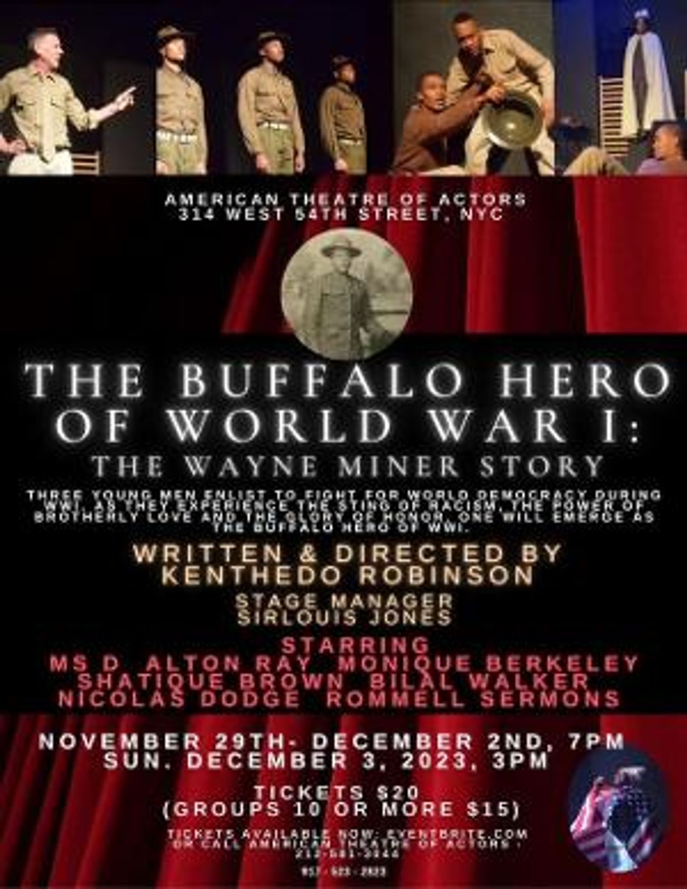 THE BUFFALO HERO OF WORLD WAR 1: The Wayne Miner Story to Have Limited Engagement at the American Theatre of Actors  Image