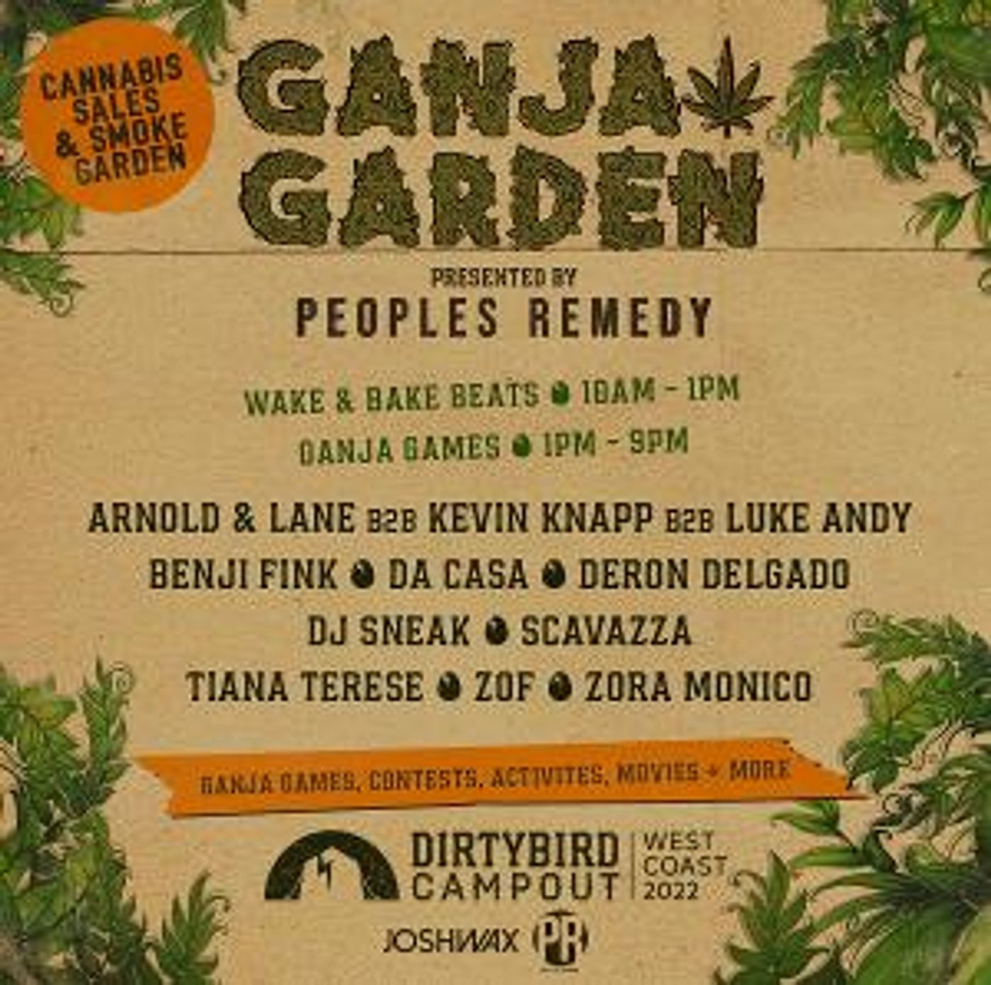 Dirtybird Campout Announces Debut GANJA GARDEN Presented By People's Remedy  Image