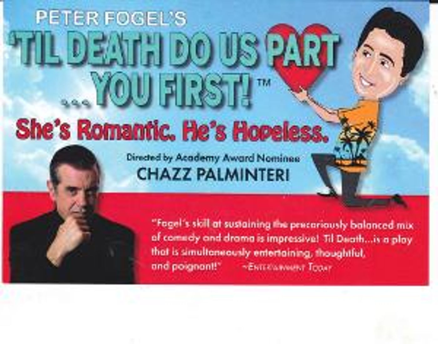 Peter Fogel's TIL DEATH DO US PART... YOU FIRST! Comes To Kingston Center For The Arts  Image