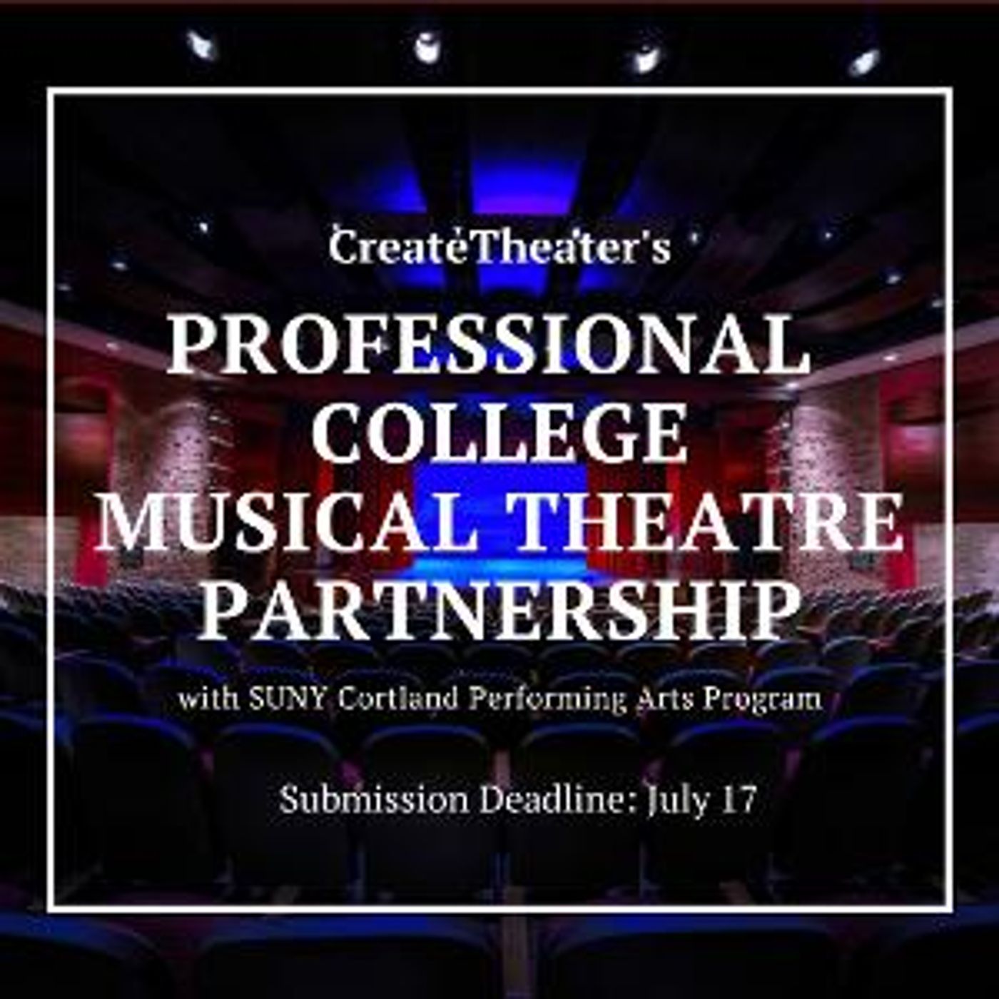 CREATETHEATER and SUNY CORTLAND PERFORMING ARTS Announce New Professional College Musical Theatre Partnership  Image