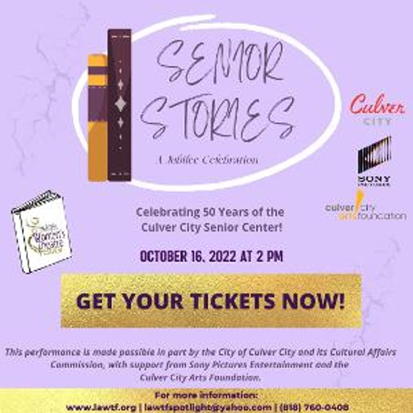 Los Angeles Women's Theatre Festival Presents SENIOR STORIES: A JUBILEE CELEBRATION, October 16  Image