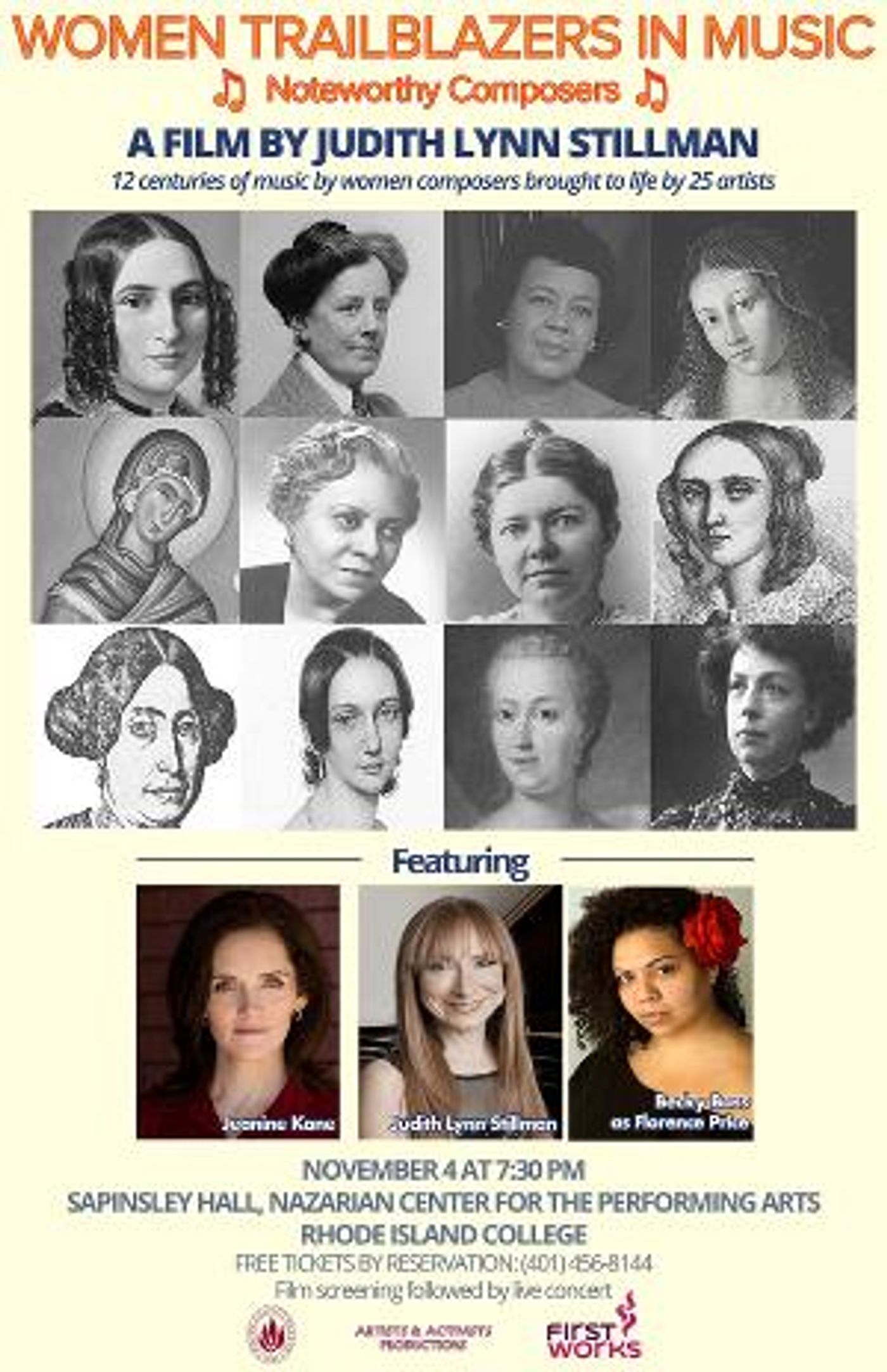 Judith Lynn Stillman's WOMEN TRAILBLAZERS IN MUSIC Film Premiere & Concert to Take Place at Sapinsley Hall  Image