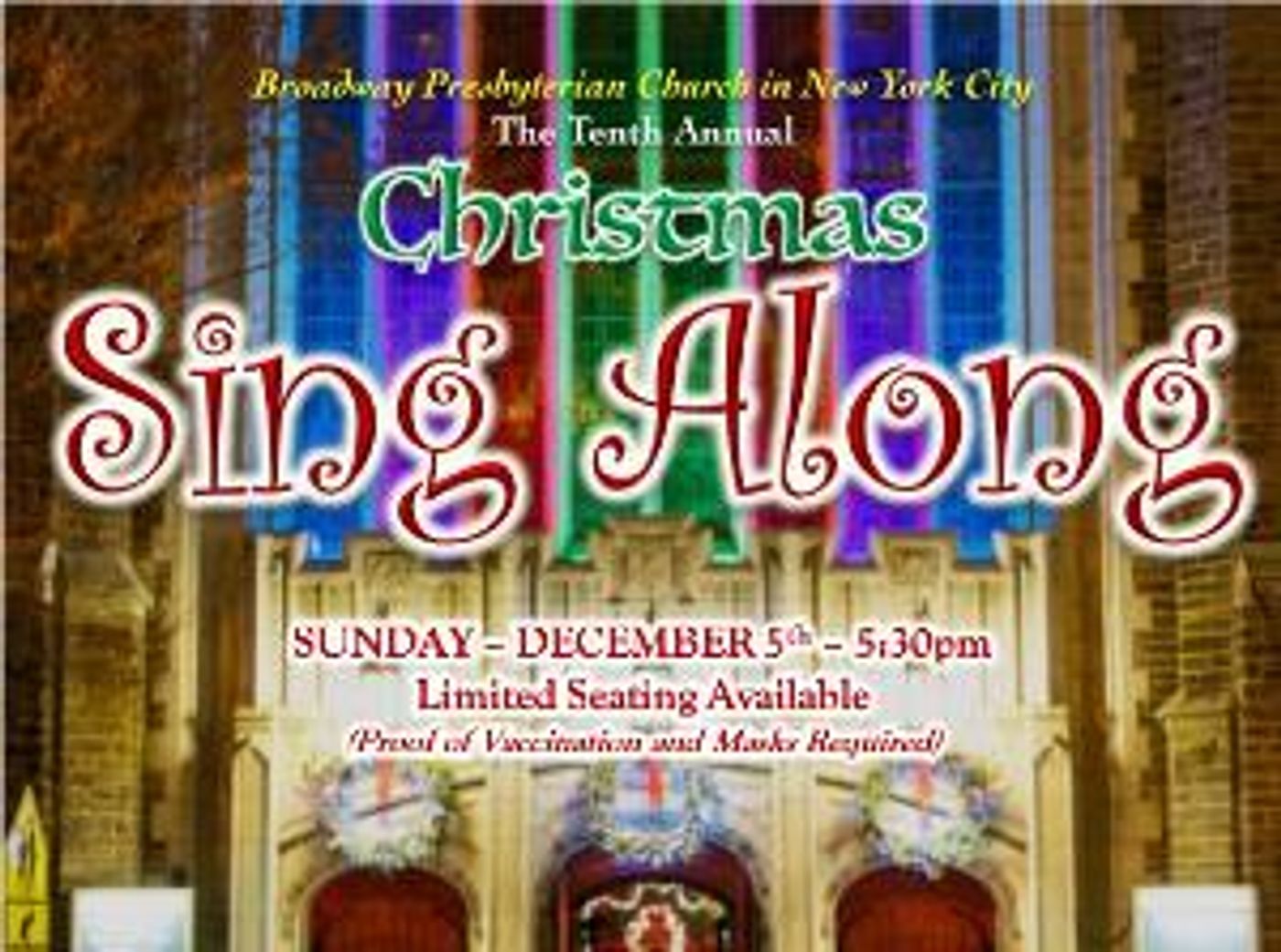 The 10th Annual CHRISTMAS SING ALONG, Returns Live This Holiday Season  Image