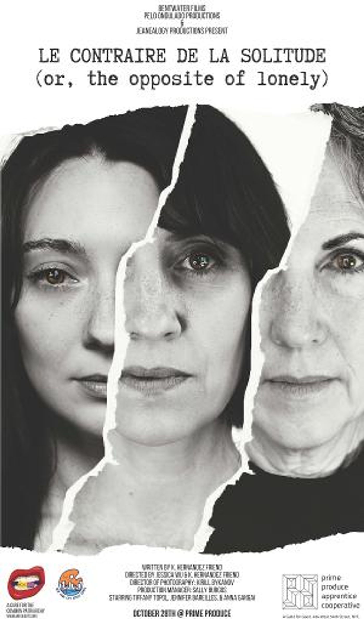 Moxie Arts NY and Prime Produce Apprentice Cooperative Present Free Filmed Play Premiere of LE CONTRAIRE DE LA SOLITUDE (OR, THE OPPOSITE OF LONELY)  Image