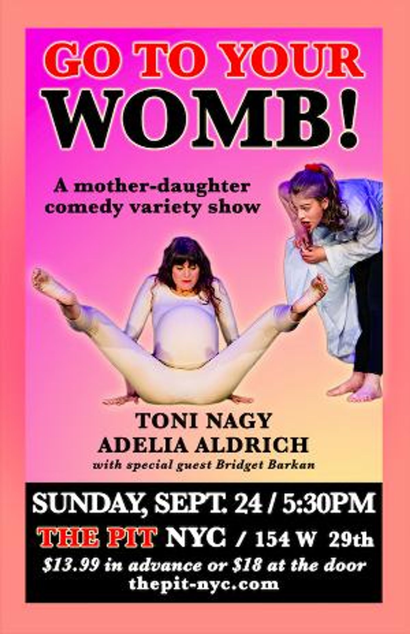 GO TO YOUR WOMB! to be Presented at The People's Improv Theater This Month  Image