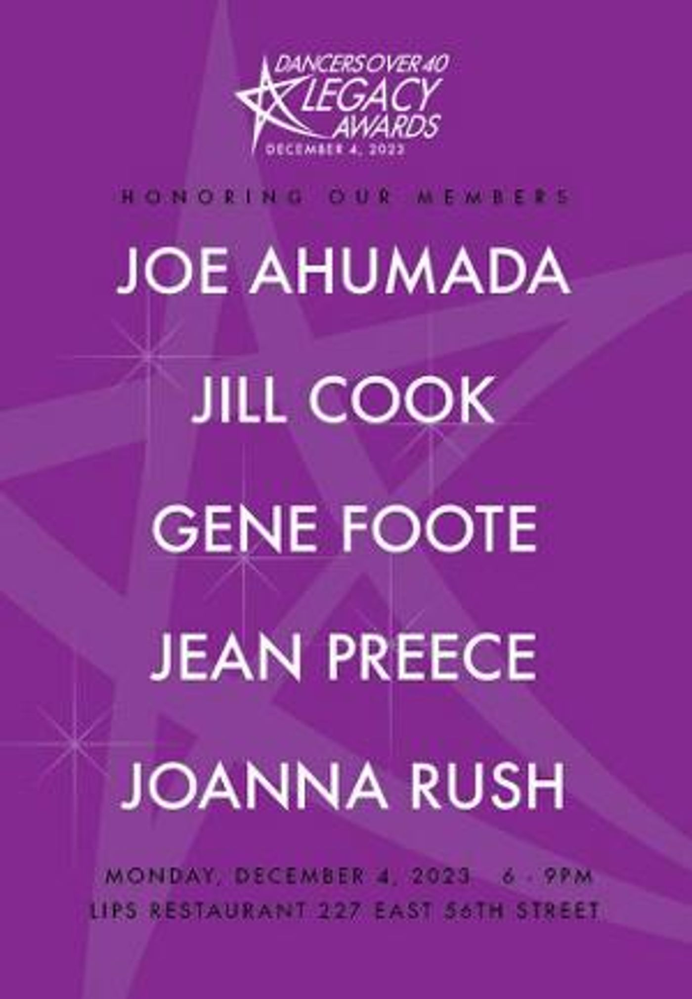 Lynne Taylor-Corbett, Karin Baker, and More Join Dancers Over 40's Legacy Awards  Image