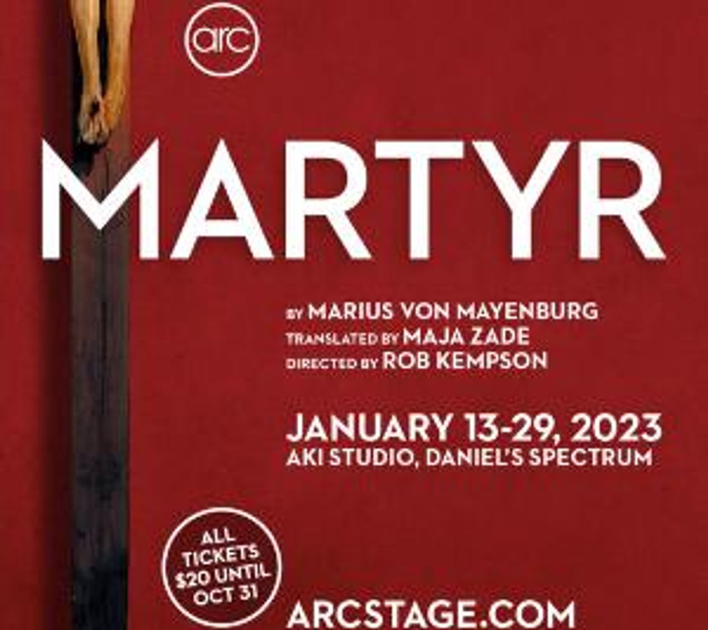 ARC to Present Canadian Premiere Of MARTYR By Marius Von Mayenburg in January 2023  Image