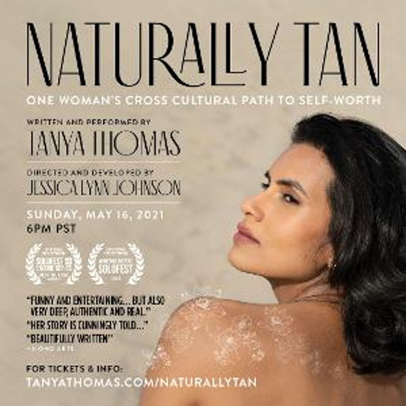Tanya Thomas' NATURALLY TAN to be Live-streamed Worldwide    Image