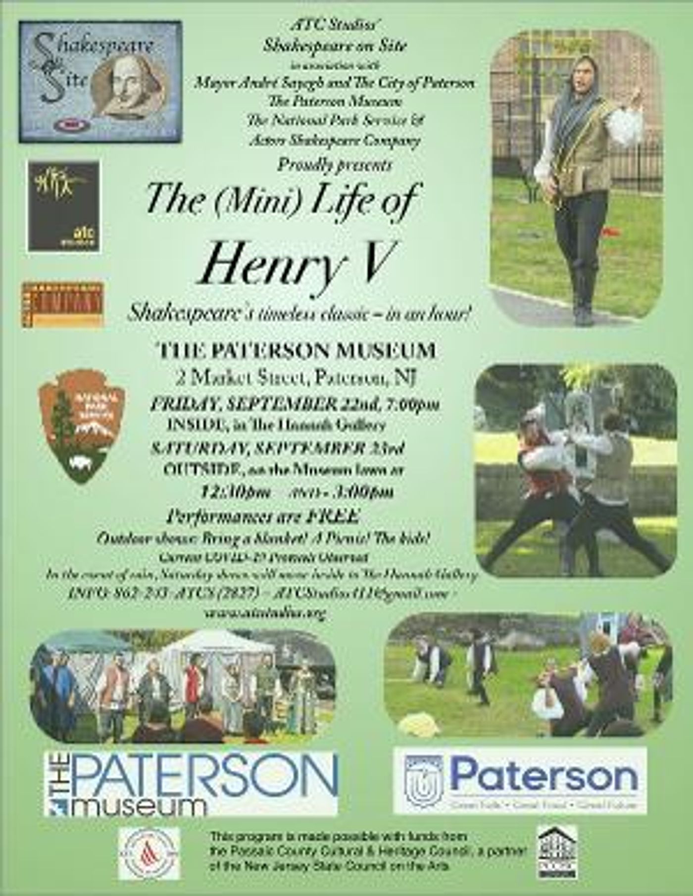 THE (MINI) LIFE OF HENRY V To Be Presented At Paterson Museum  Image