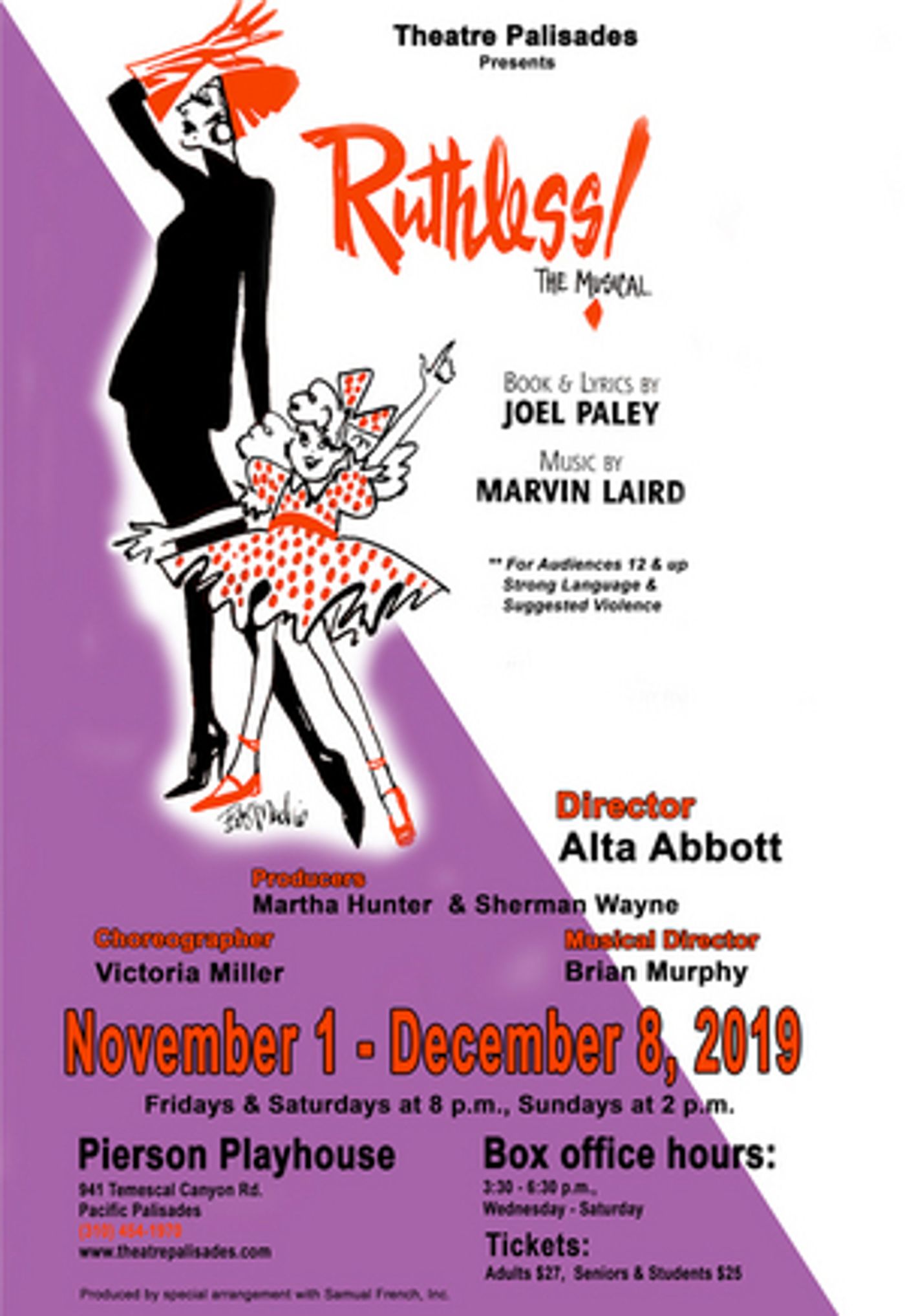 Theatre Palisades Presents RUTHLESS! THE MUSICAL  Image