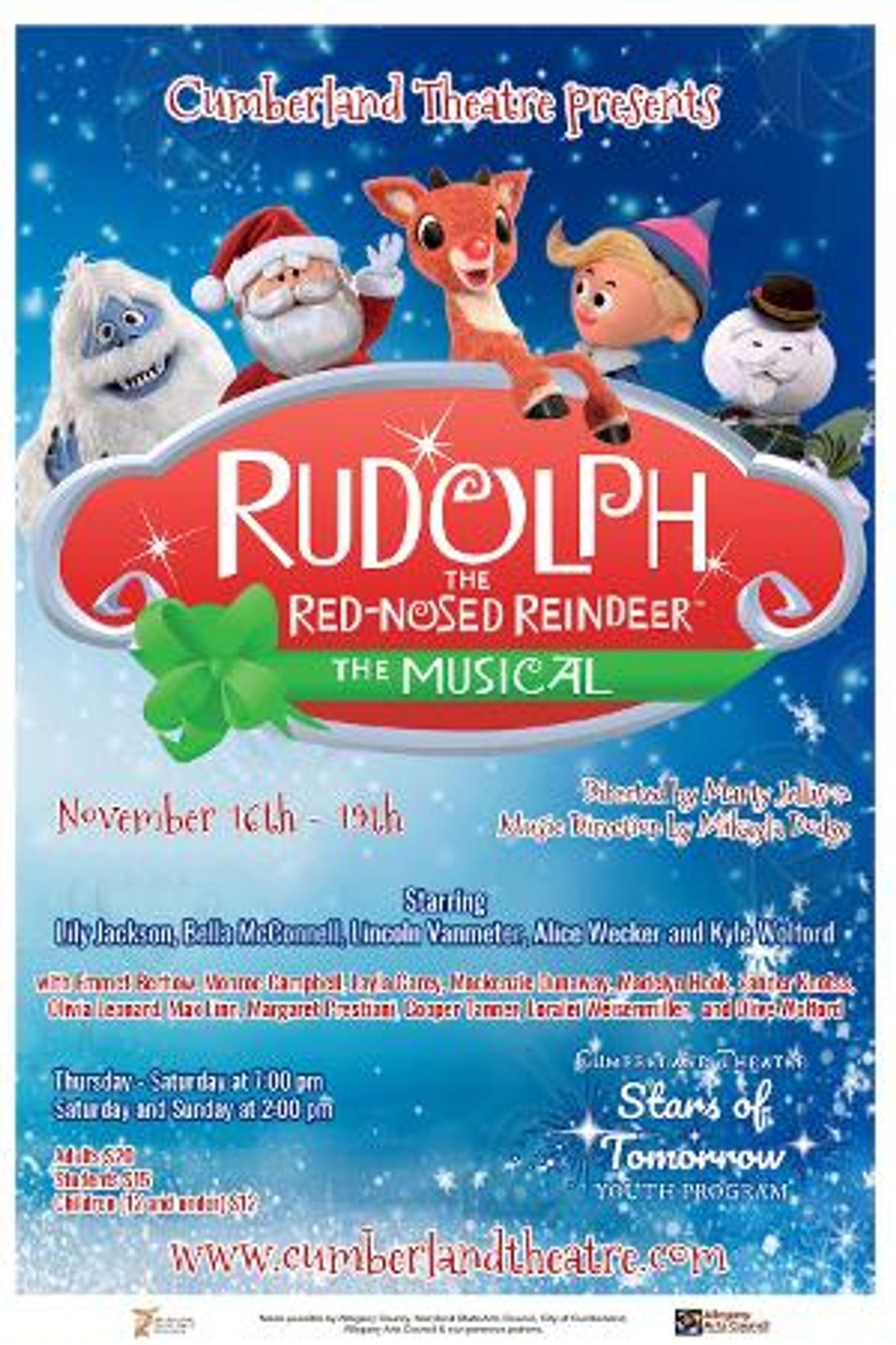 Cumberland Theatre Stars Of Tomorrow to Present RUDOLPH THE RED-NOSED REINDEER  Image