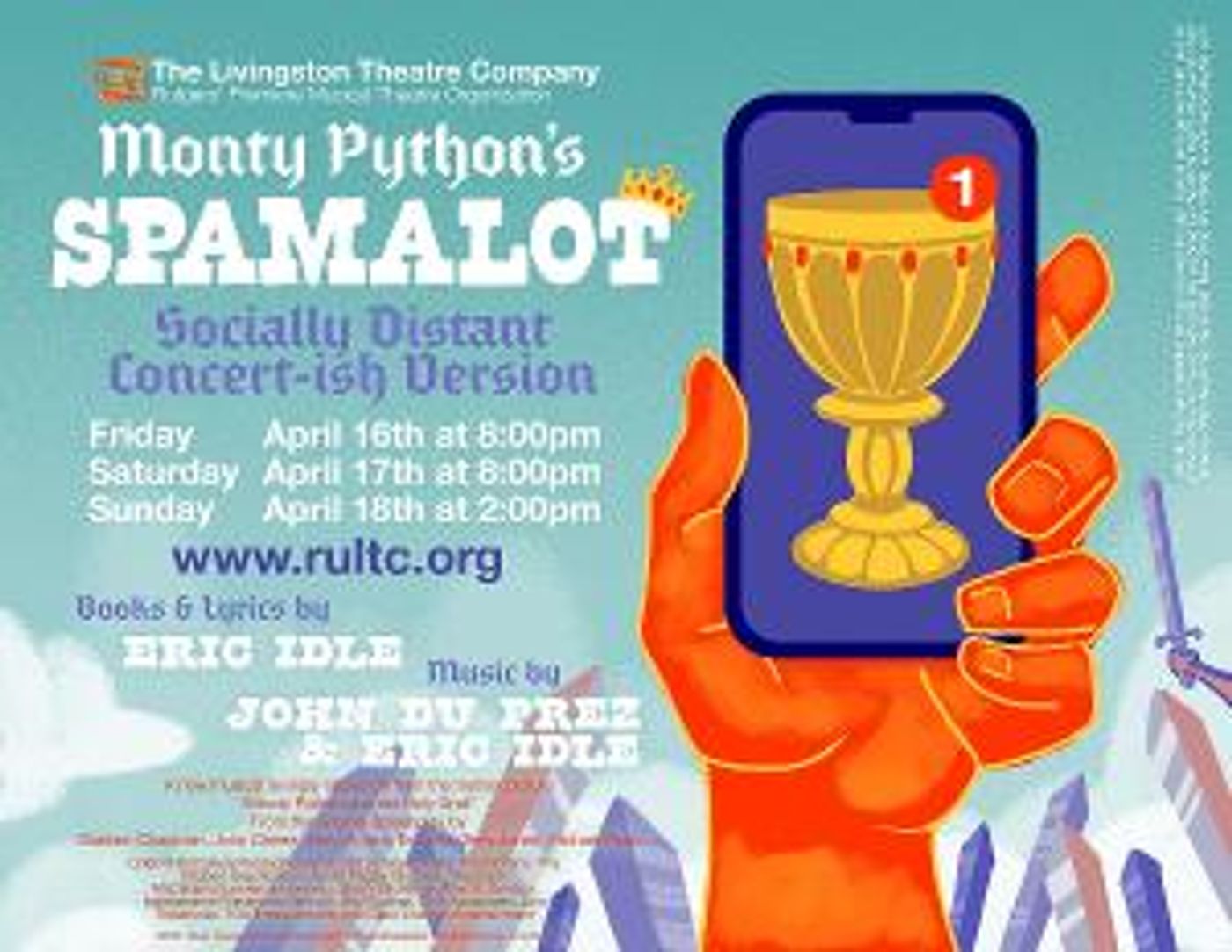 Socially Distanced SPAMALOT is Coming to The Livingston Theatre Company  Image