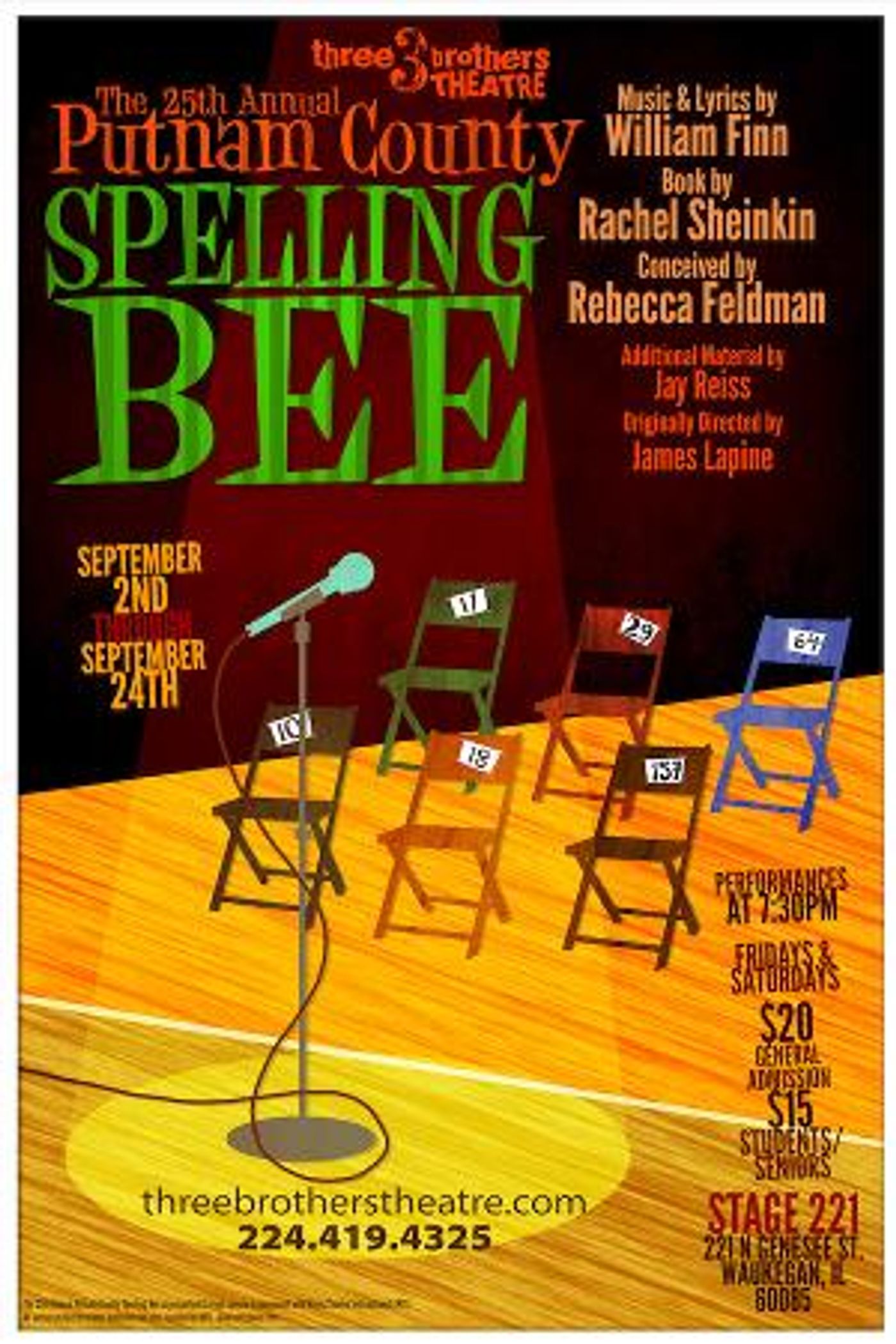 Tickets Available For Three Brothers Theatre's THE 25TH ANNUAL PUTNAM COUNTY SPELLING BEE  Image