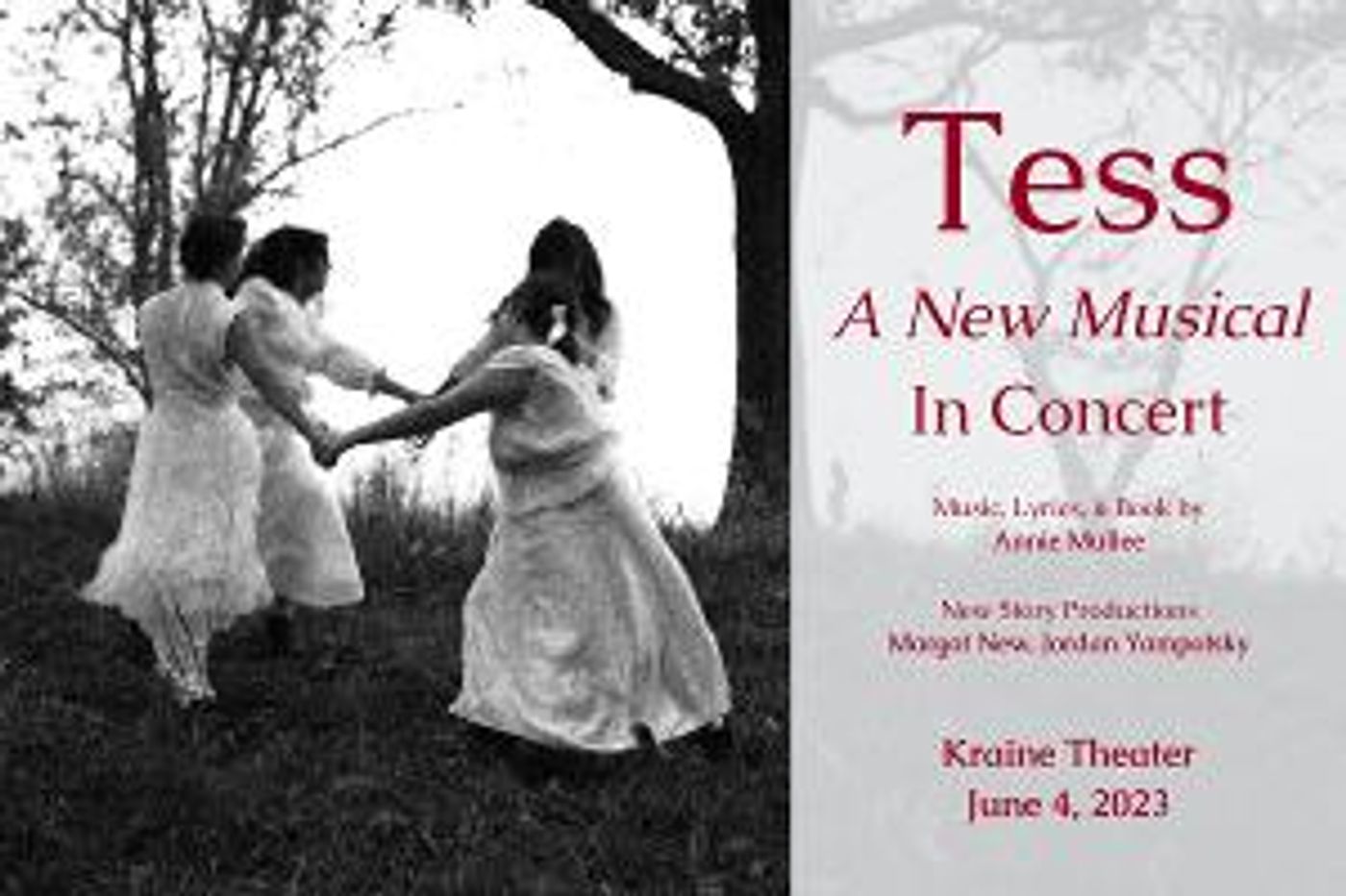 TESS, A New Musical Makes Its Concert Premiere At The Kraine Theater  Image