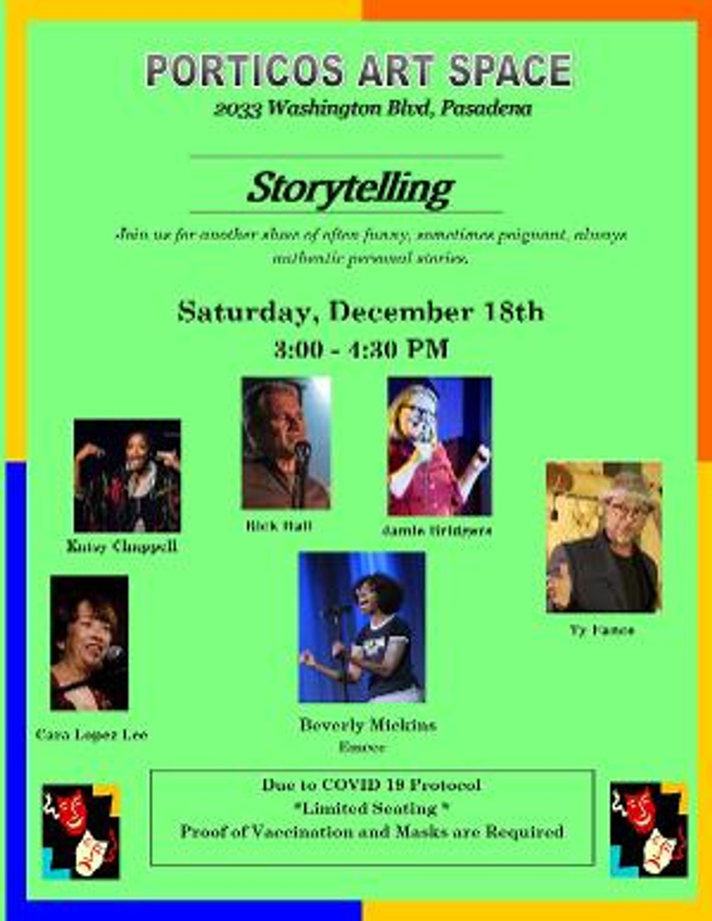 An Afternoon Of Storytelling Comes to Porticos Art Space This Weekend  Image