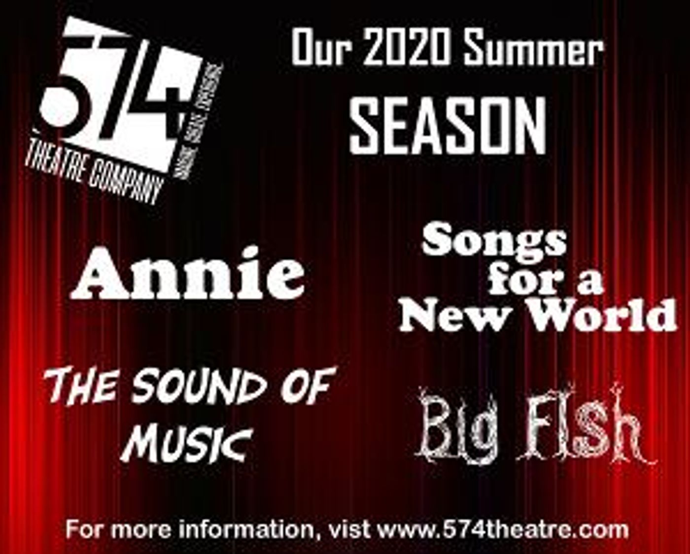 574 Theatre Announces 2020 Summer Auditions  Image