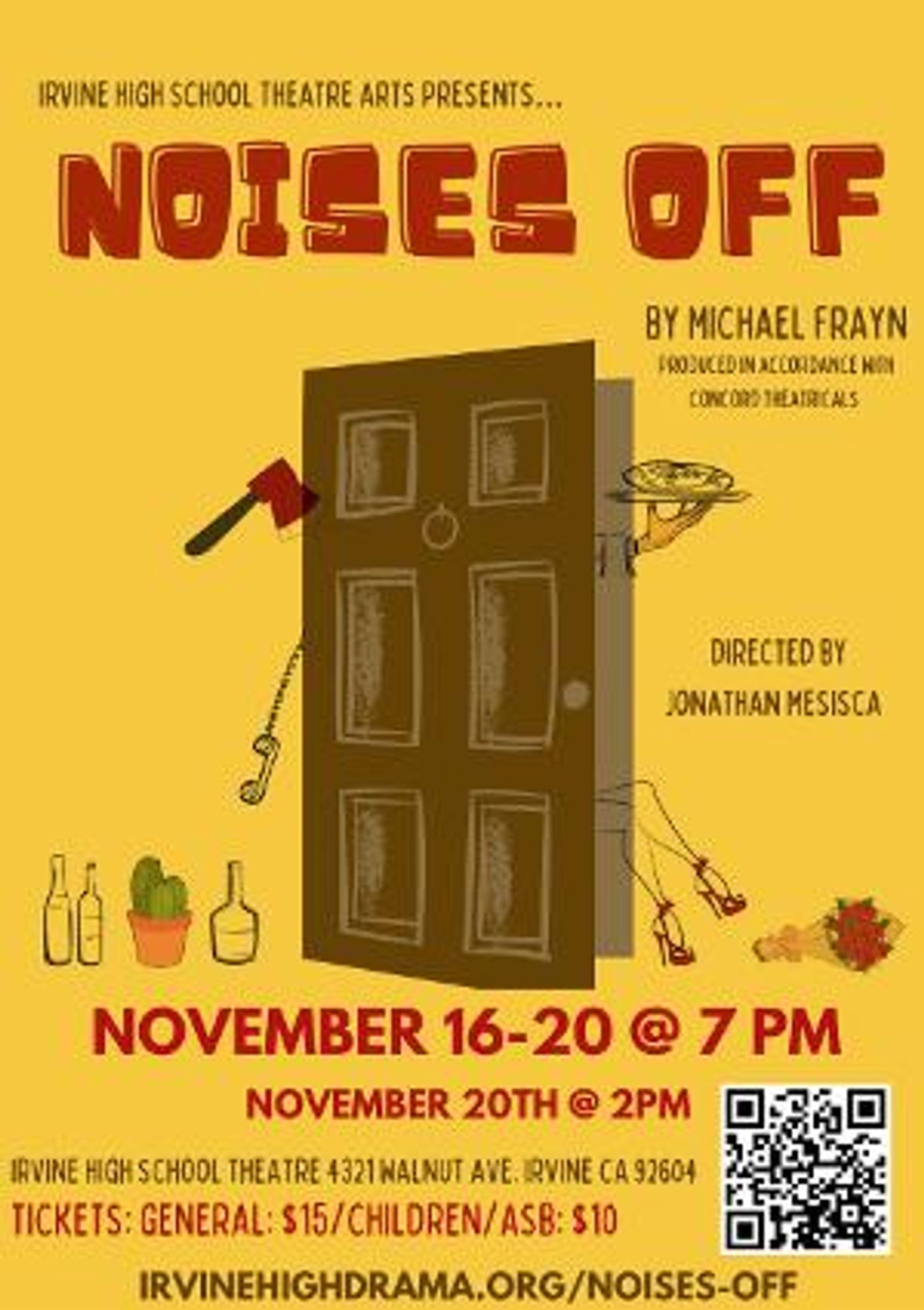 NOISES OFF Comes To Irvine High School Next Month  Image