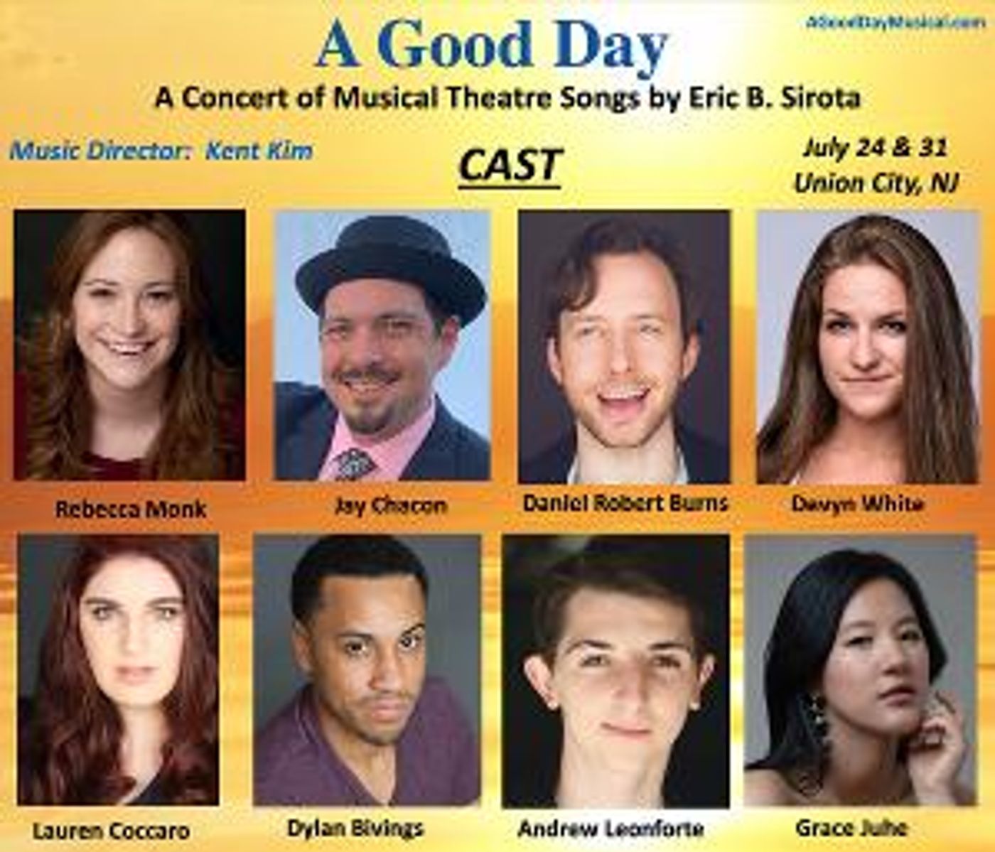 Cast Announced For A GOOD DAY - A Concert Of Musical Theatre Songs By Eric B. Sirota in Ellsworth Park  Image
