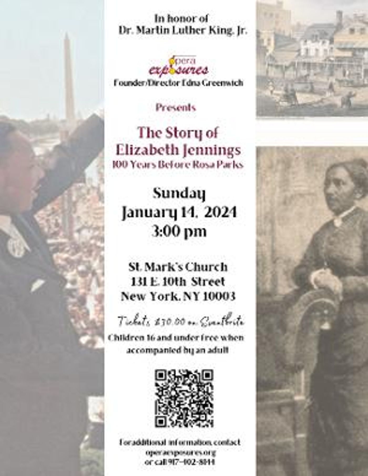 Opera Exposures Presents THE STORY OF ELIZABETH JENNINGS: 100 YEARS BEFORE ROSA PARKS  Image