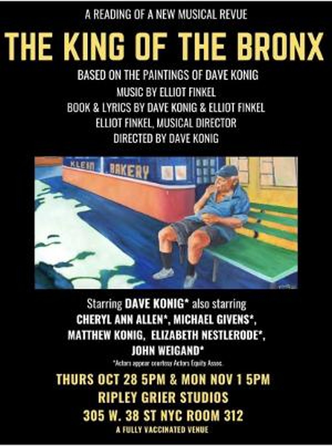 Readings of Dave Konig and Elliot Finkel's New Musical THE KING OF THE BRONX Announced  Image