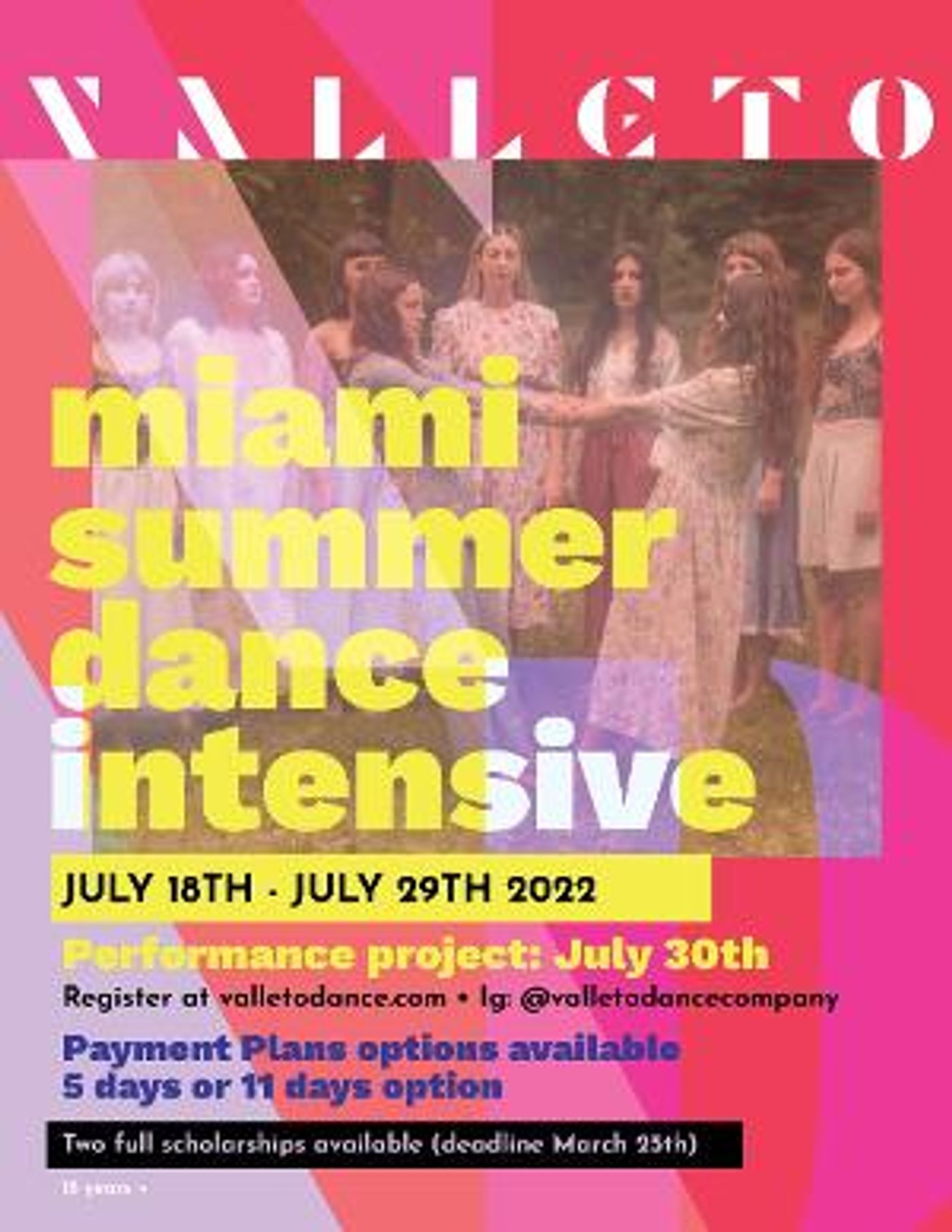 VALLETO Dance to Present SUMMER INTENSIVE + PERFORMANCE PROJECT  Image
