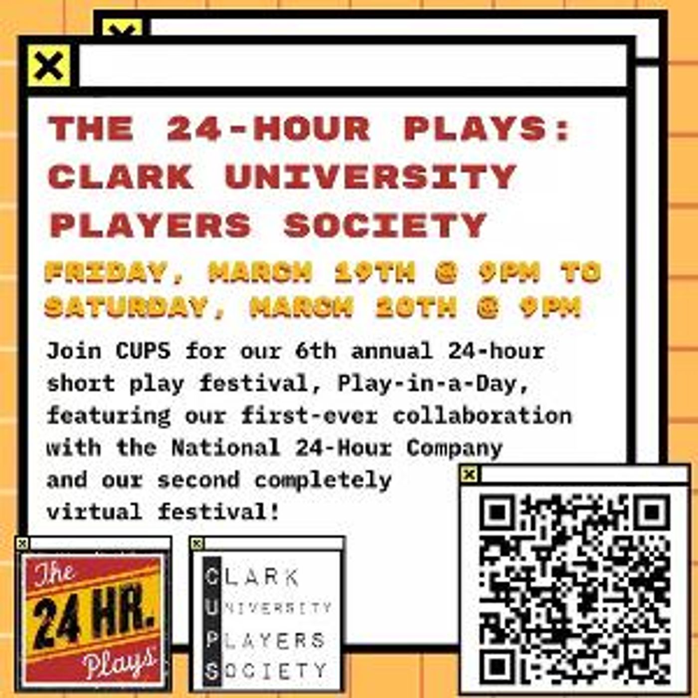 Clark University Players Presents 24 HOUR PLAYS  Image