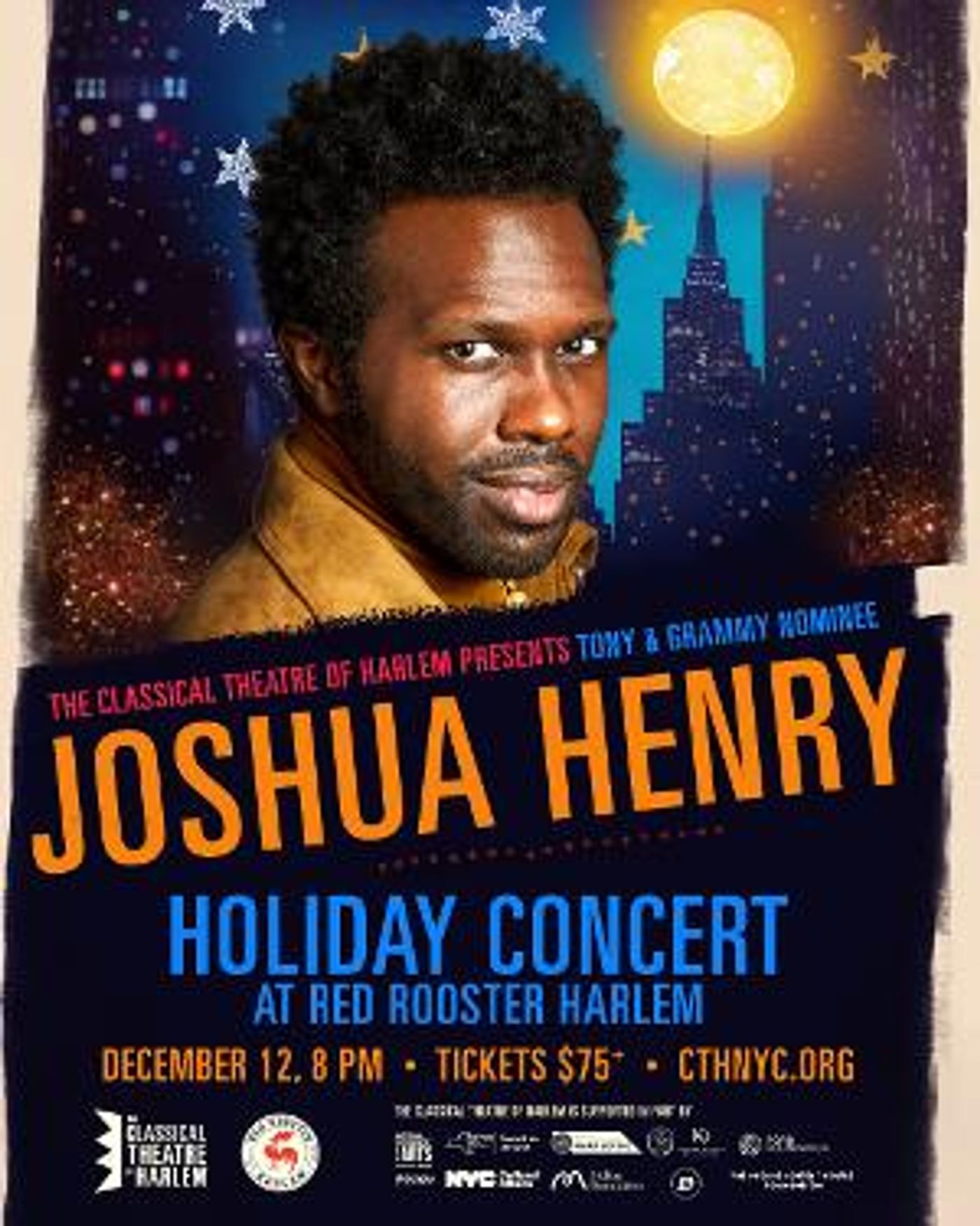 Joshua Henry Will Perform a Holiday Concert With Classical Theatre Of Harlem at Red Rooster Next Month  Image