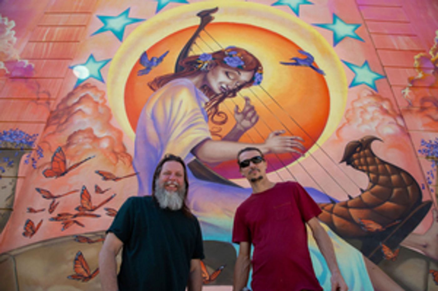 Kelly 'Risk' Graval & Mear One Paint The Maiden Of The Mayfair Mural In Los Angeles  Image