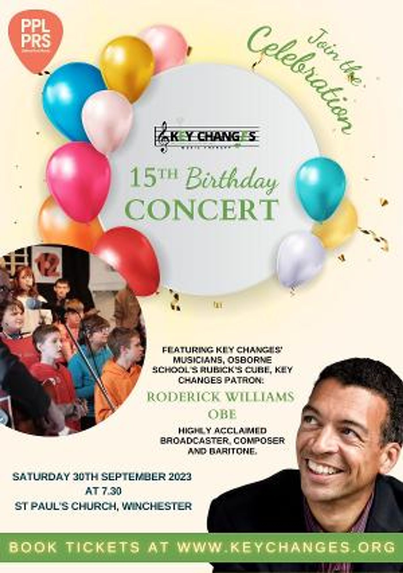 Key Changes Music Therapy to Celebrate 15th Year Anniversary with Special Guest Performer Roderick Williams OBE  Image