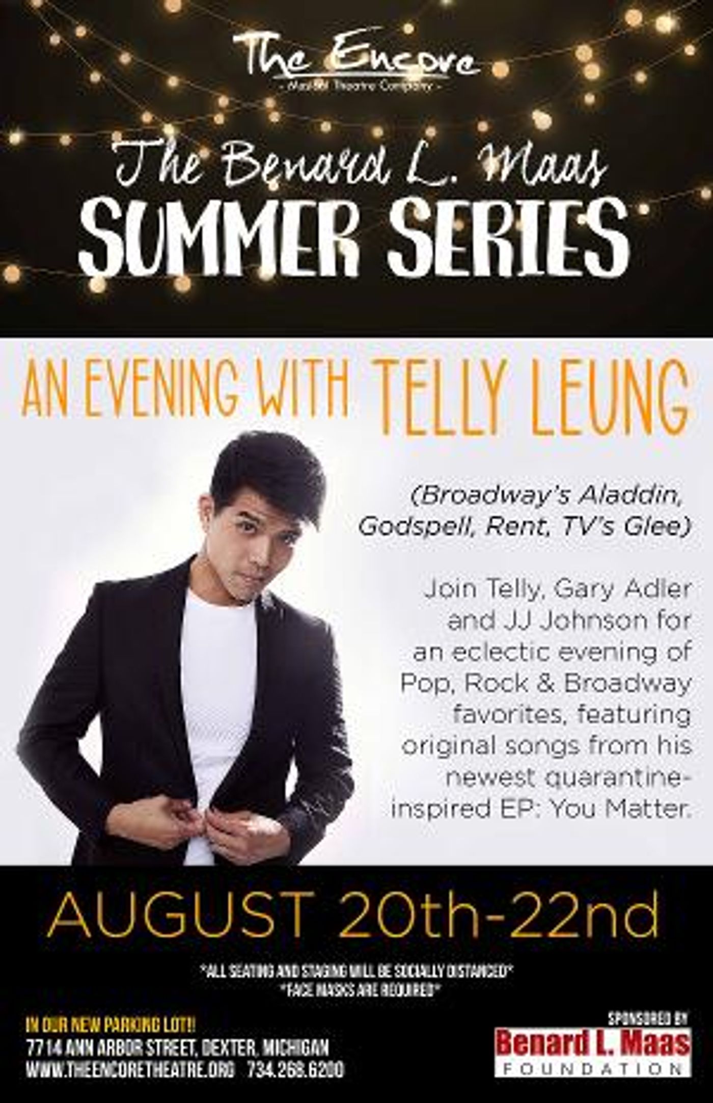 Telly Leung Joins The Encore Musical Theatre Company's Summer Series  Image