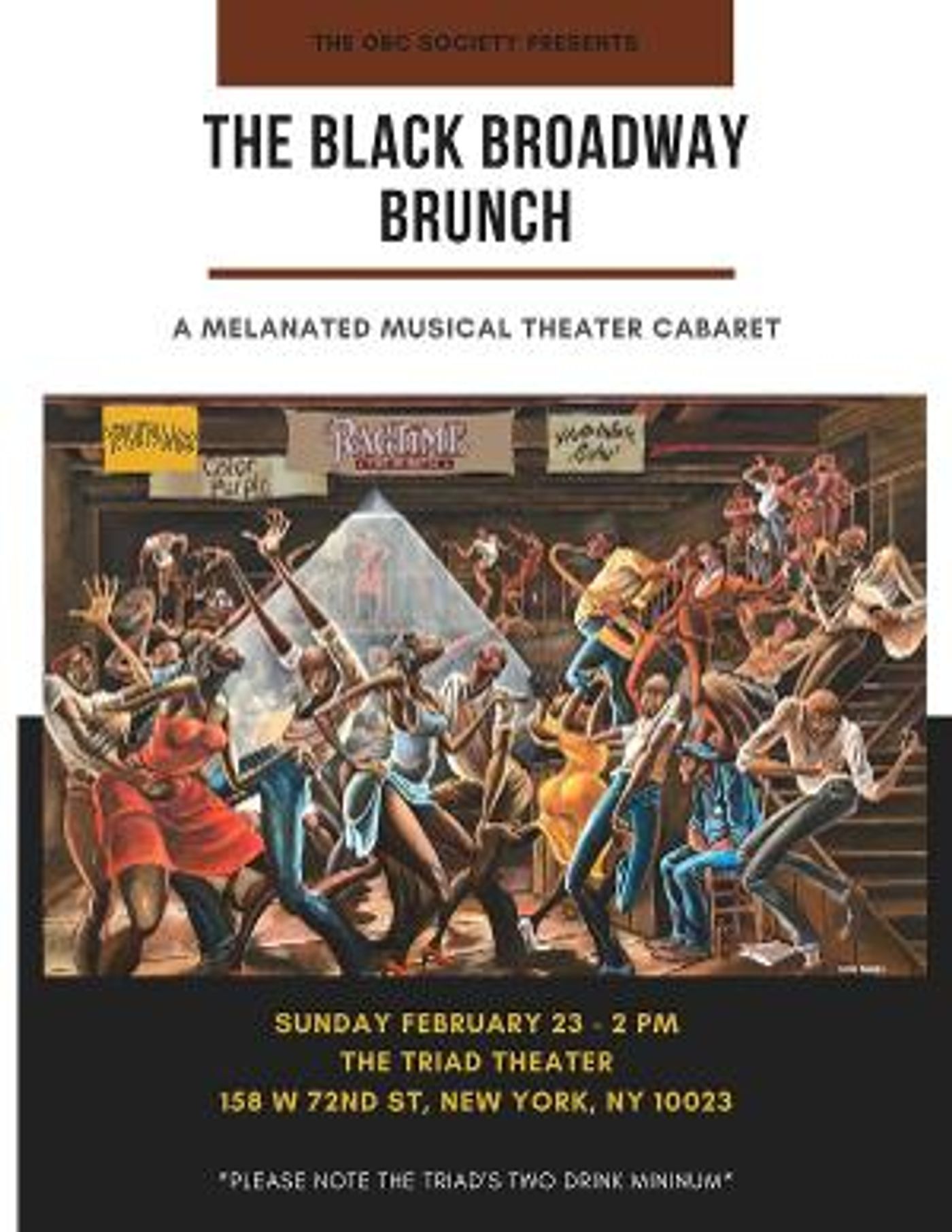 The Triad Theatre Will Celebrate Black History Month With THE BLACK BROADWAY BRUNCH  Image
