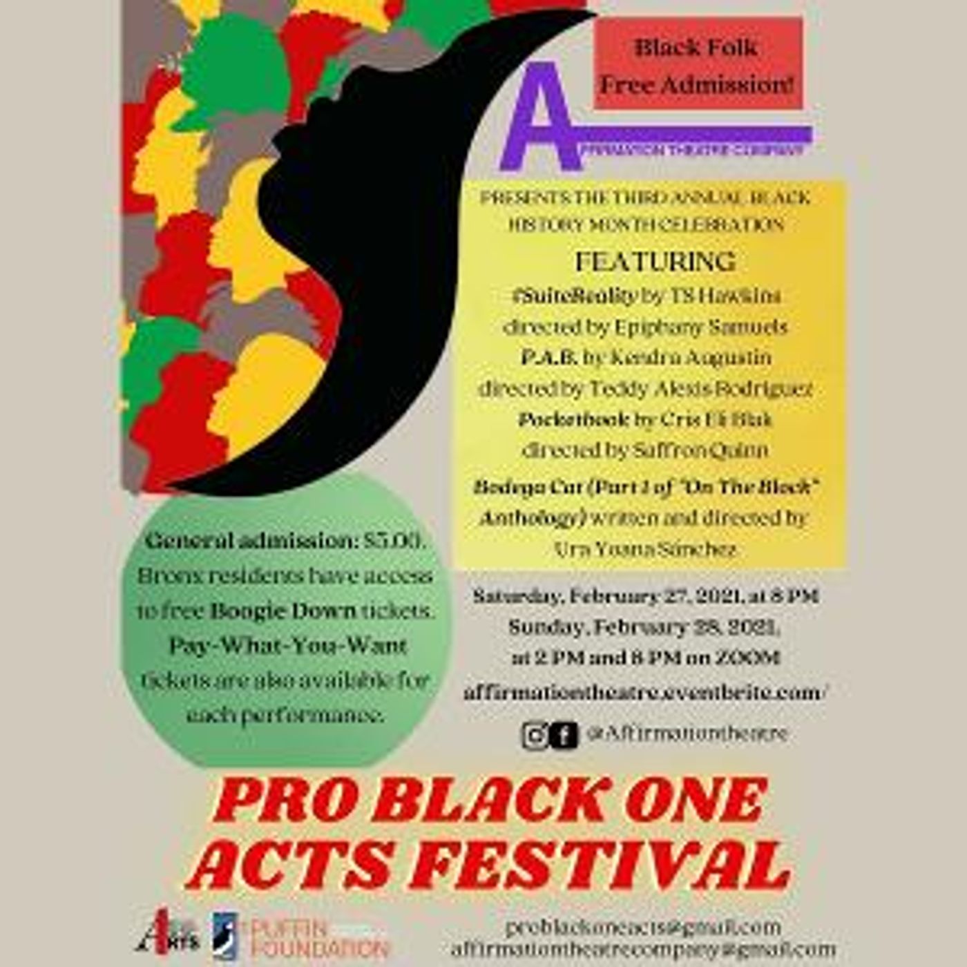 Affirmation Theatre Company Celebrates Black History Month With The Return Of The Annual Pro Black One Acts Festival  Image