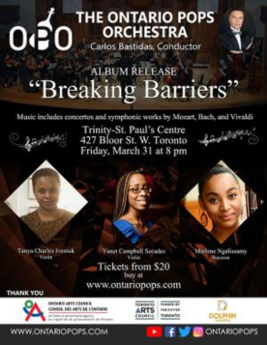 Ontario Pops Orchestra To Celebrate Release Of Debut Album With Concert In Toronto BREAKING BARRIERS Image