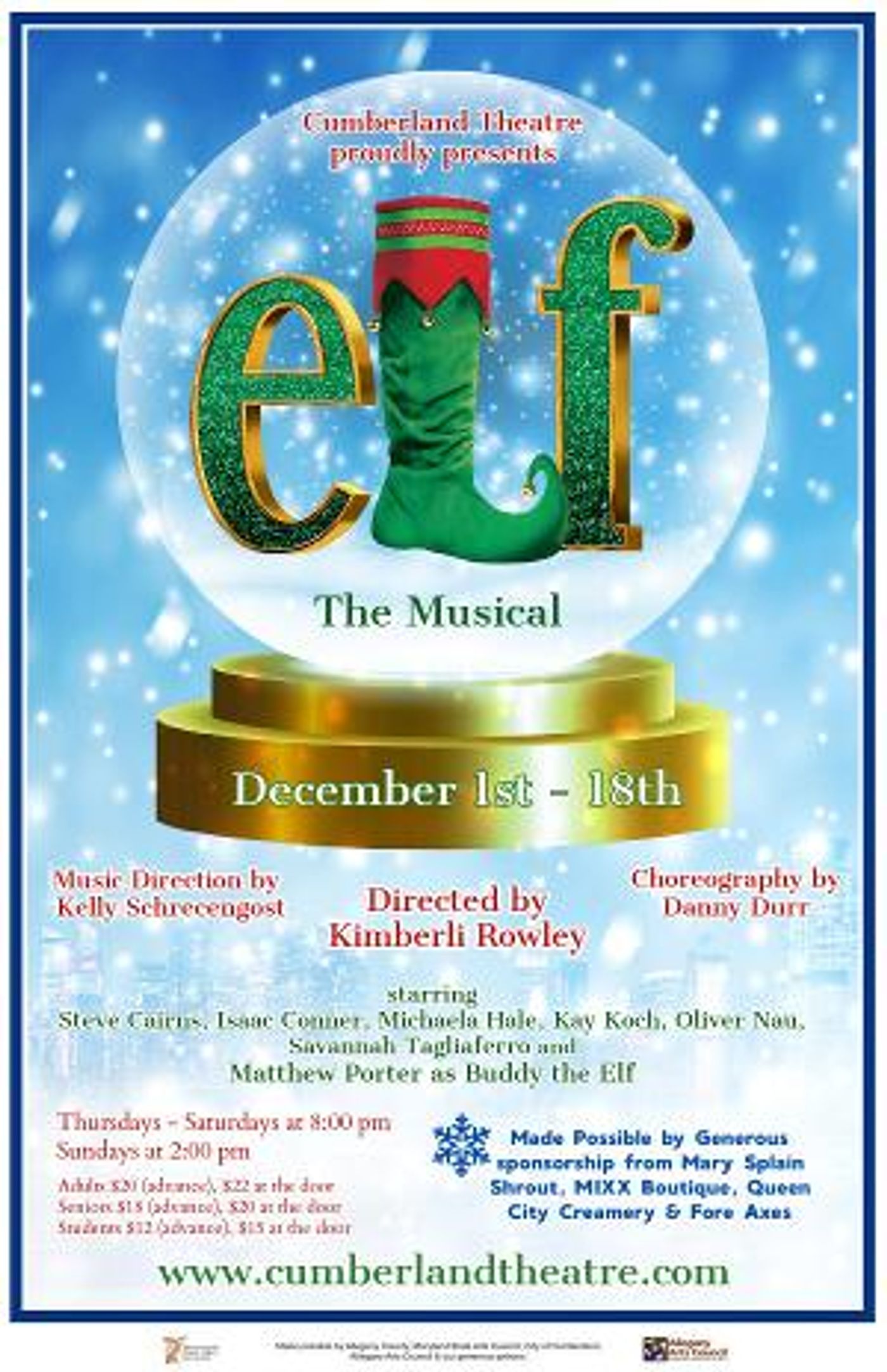 ELF THE MUSICAL to Close Out Cumberland Theatre's 34th Season  Image