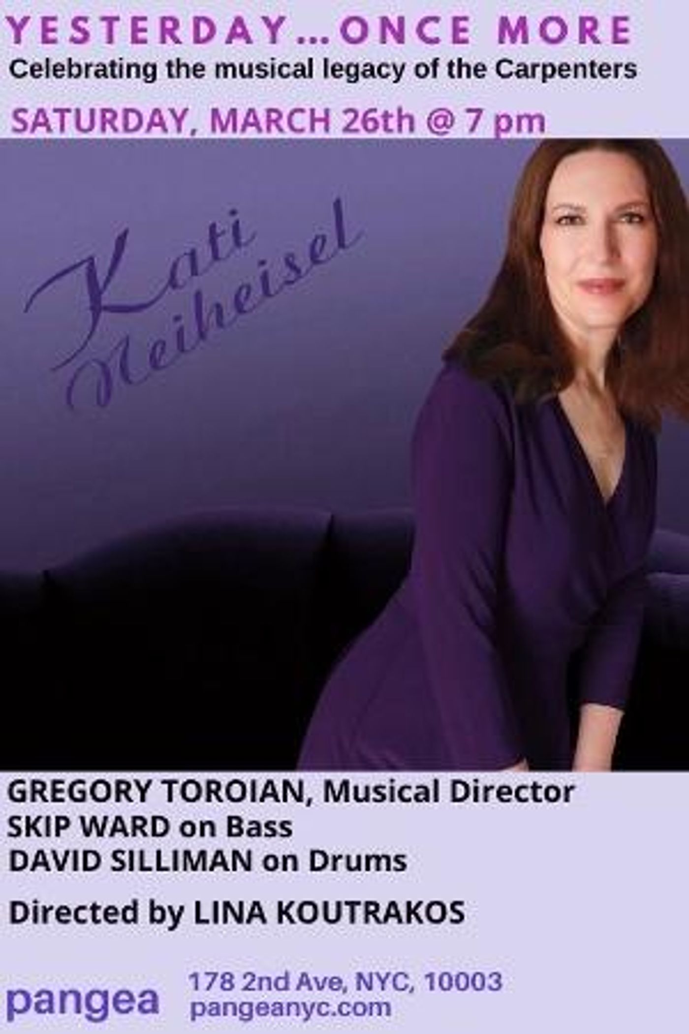 Pangea to Present Final Performance of Kati Neiheisel In YESTERDAY...ONCE MORE, March 26  Image