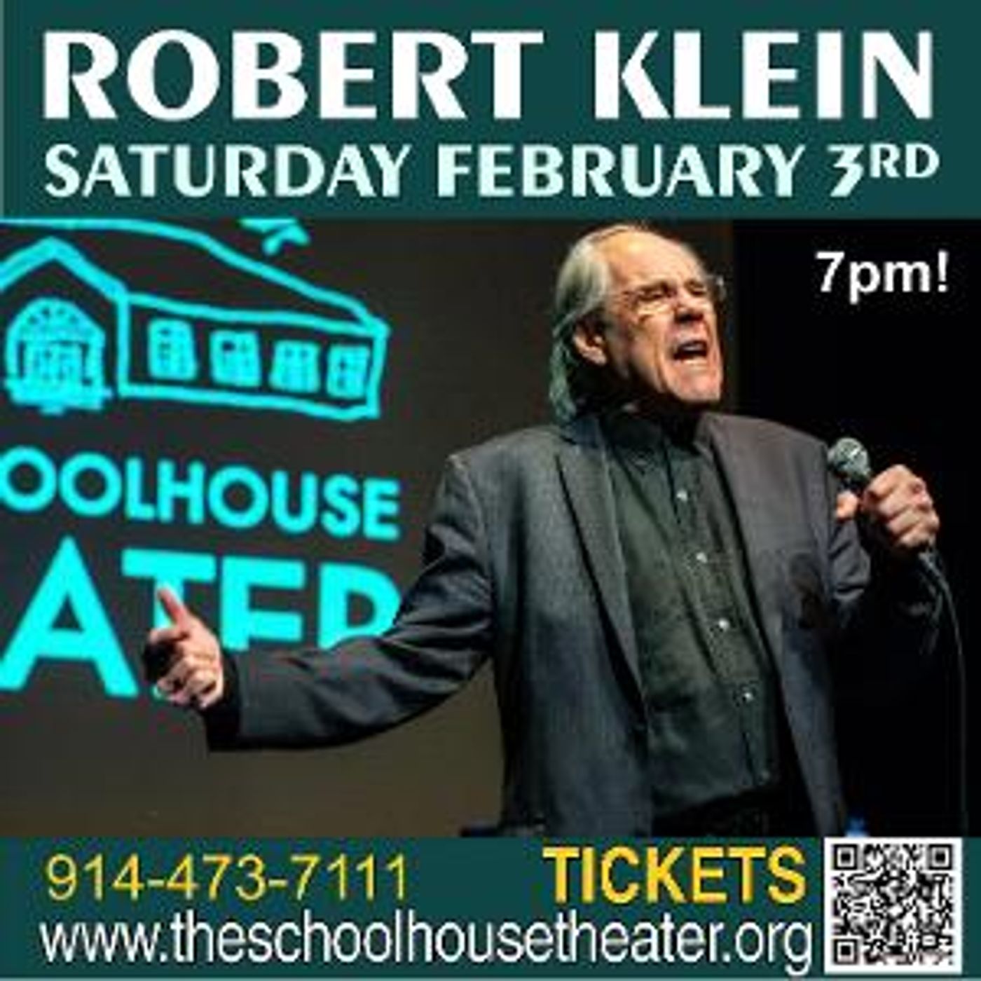 Comedy Legend Robert Klein to Perform at The Schoolhouse Theater  Image