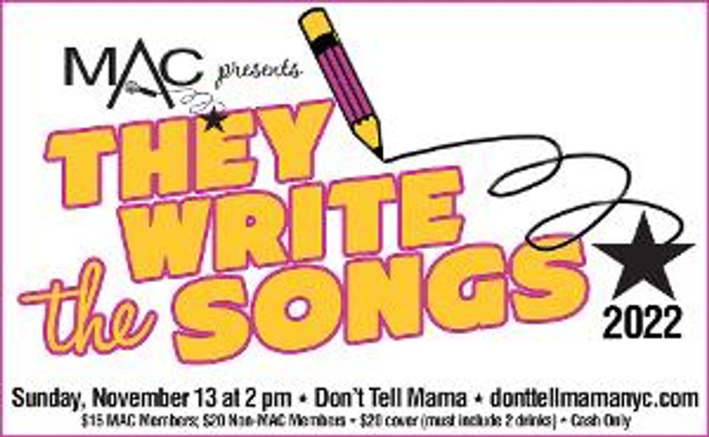 THEY WRITE THE SONGS Returns to Don't Tell Mama This Month  Image