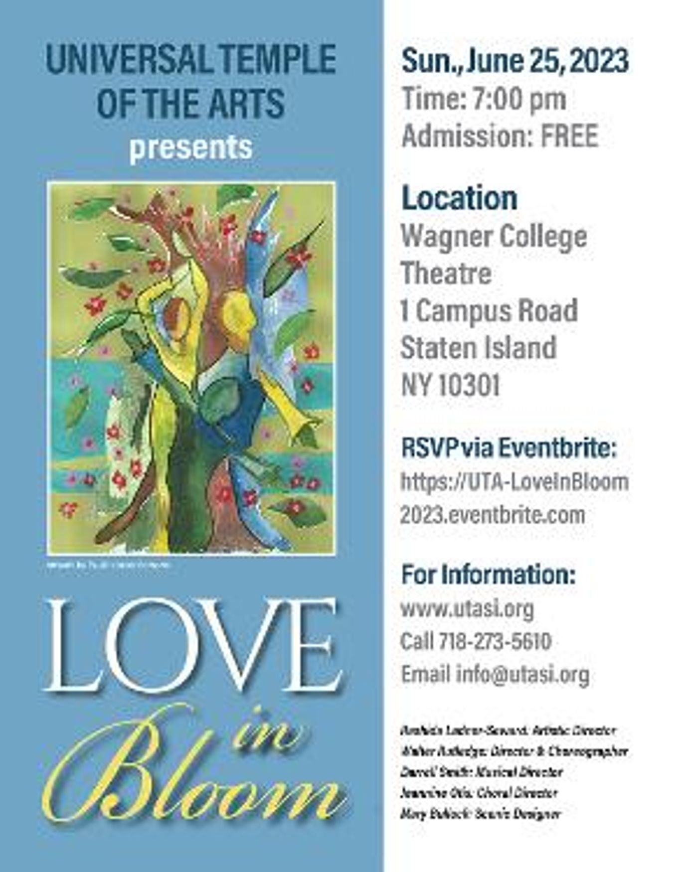 LOVE IN BLOOM to be Presented at Universal temple of the Arts This Month  Image