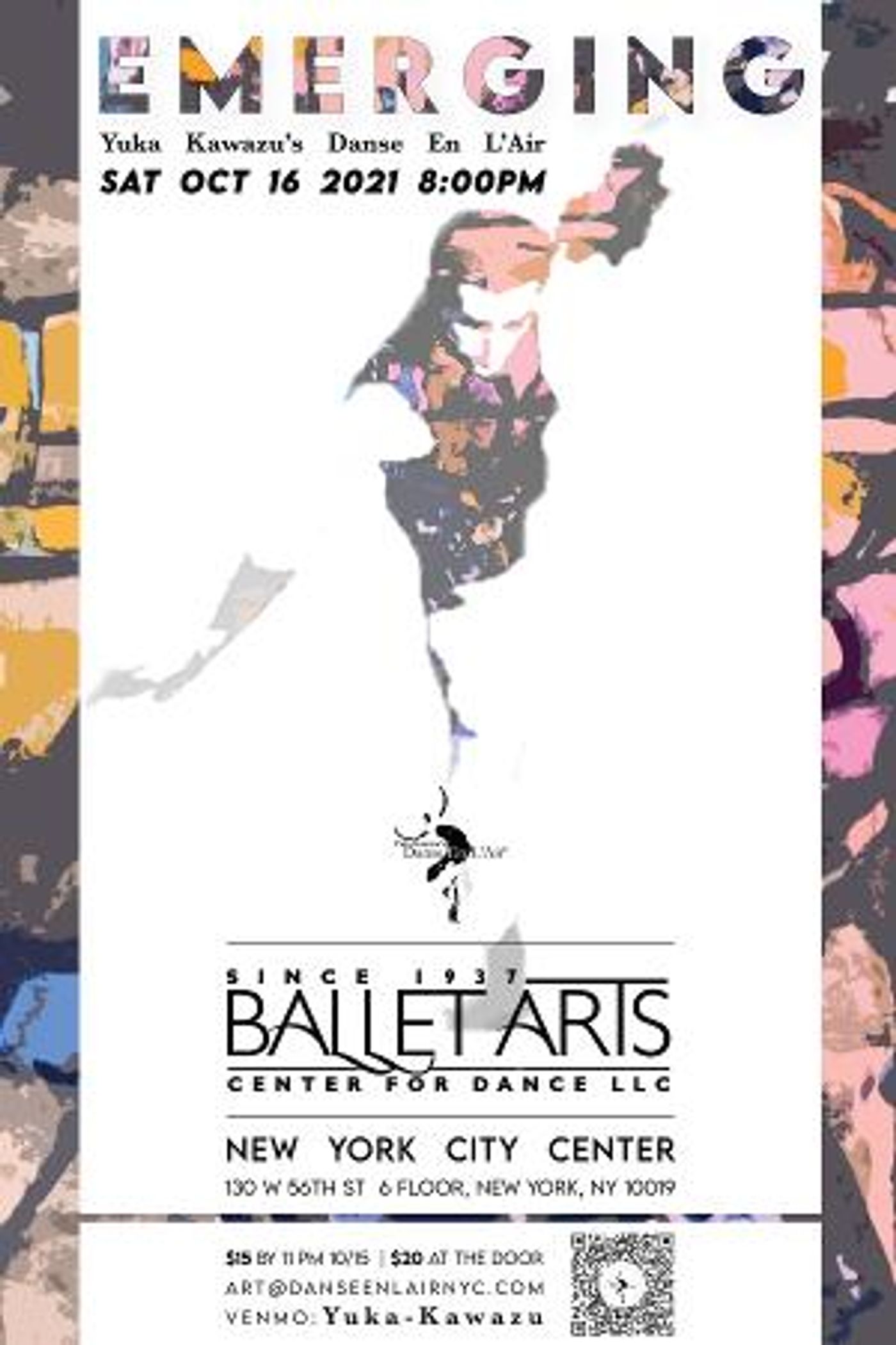 Yuka Kawazu's  Danse En L'Air Presents EMERGING, An Evening of Dance and Music  Image