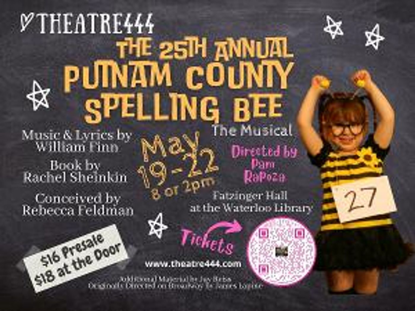Theatre444 Presents THE 25TH ANNUAL PUTNAM COUNTY SPELLING BEE.  Image