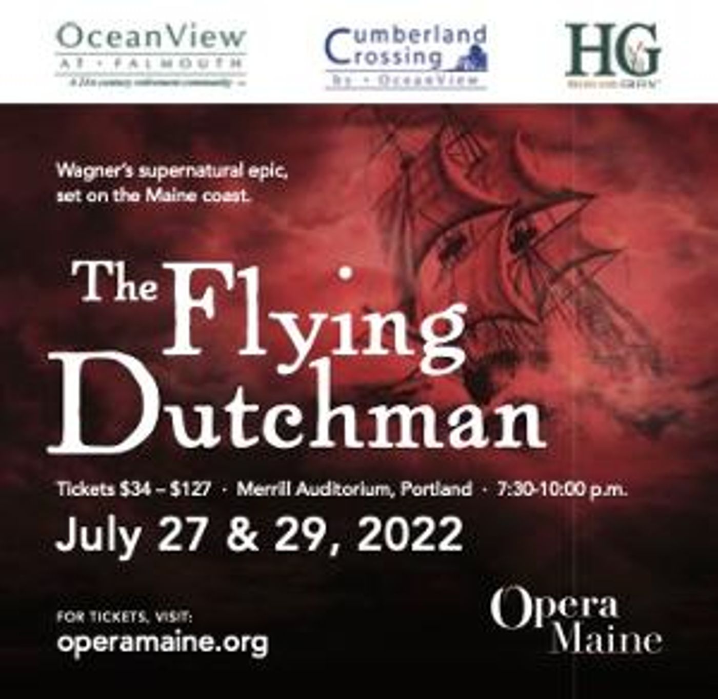 Opera Maine Presents Richard Wagner's THE FLYING DUTCHMAN This Month  Image