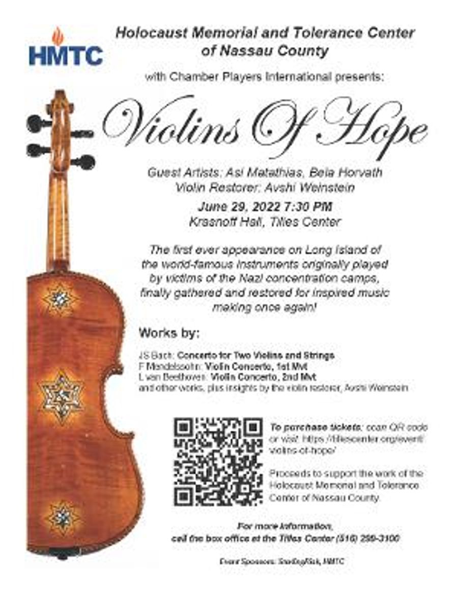 Chamber Players International to Present VIOLINS OF HOPE Concert Image