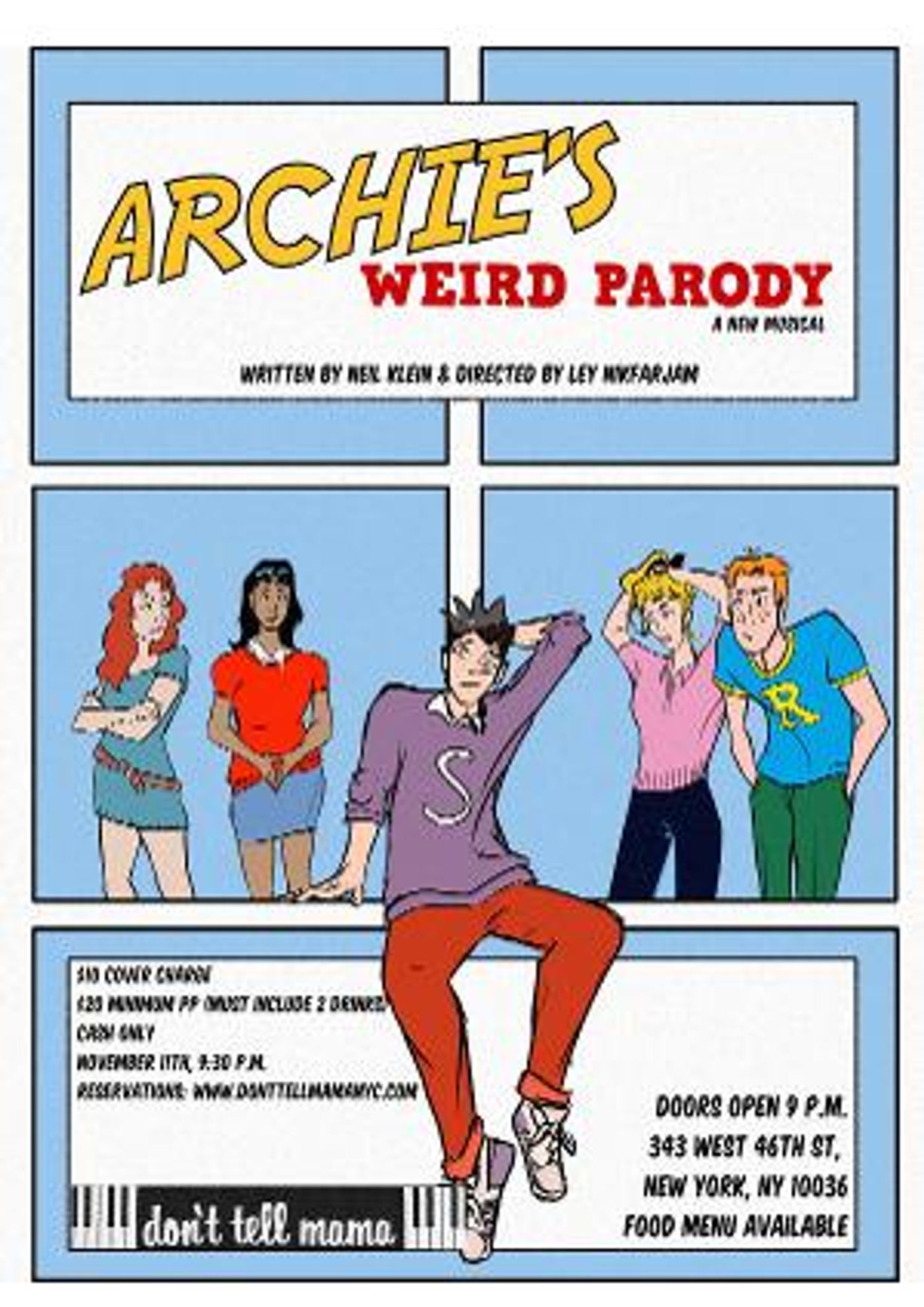ARCHIE'S WEIRD PARODY: Riverdale And Archie Comics Parody Musical is Coming to Don't Tell Mama in November  Image