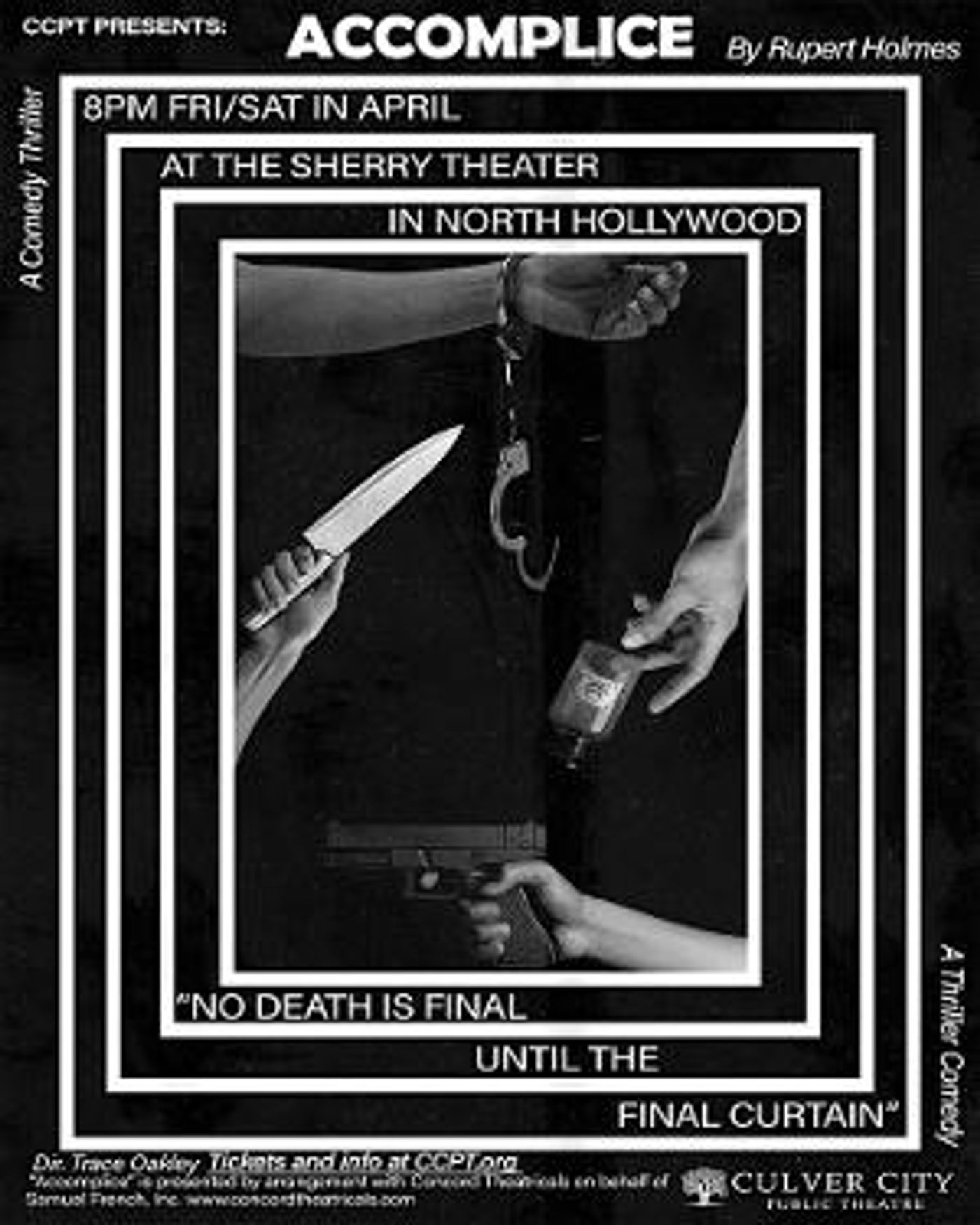 ACCOMPLICE to Open at The Sherry Theater in April  Image