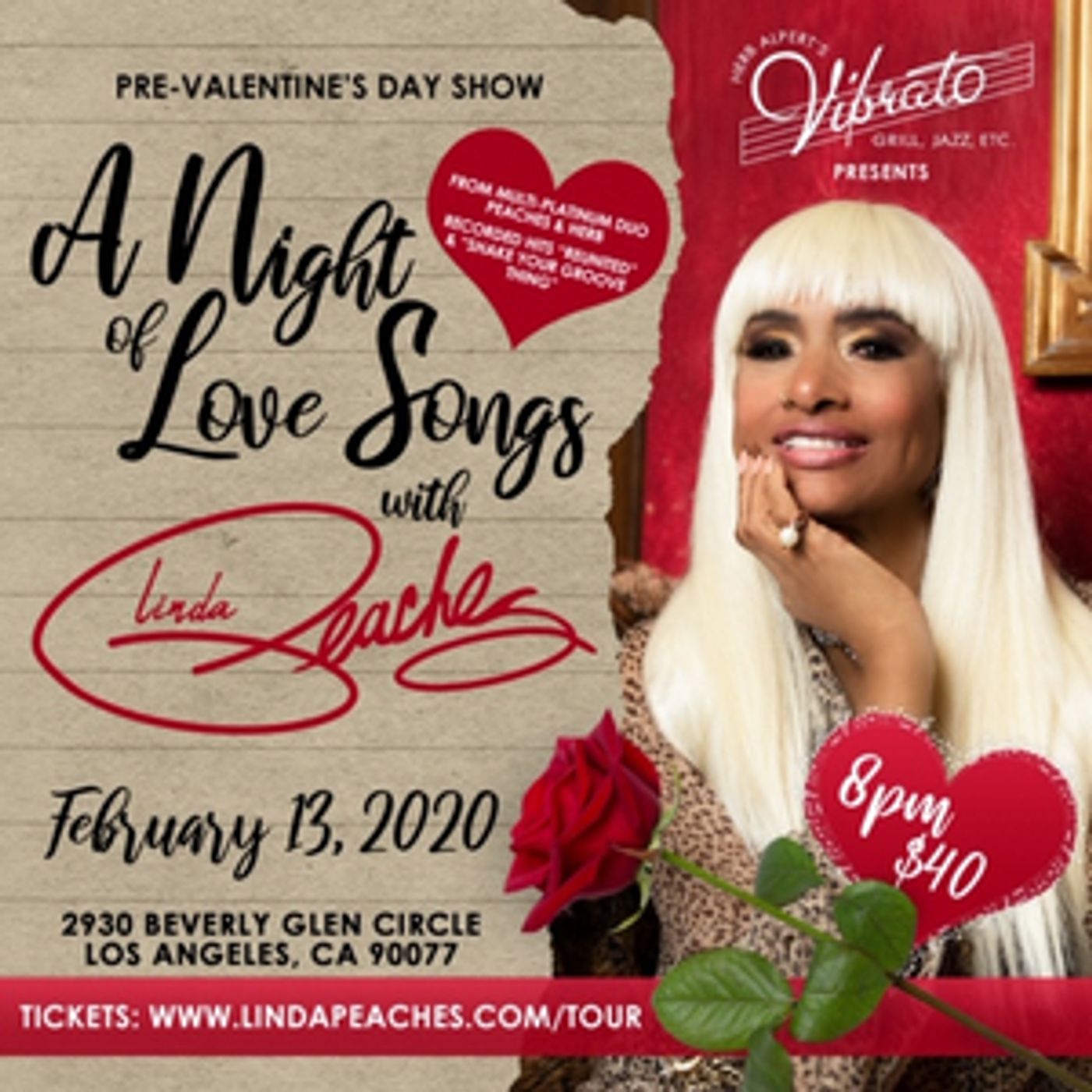 Linda 'Peaches' Tavani Of Legendary Peaches & Herb Duo Headlines Los Angeles Vibrato Jazz  Image