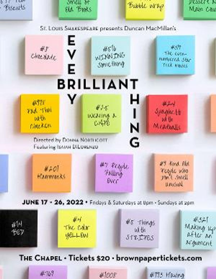 St. Louis Shakespeare Presents EVERY BRILLIANT THING Image
