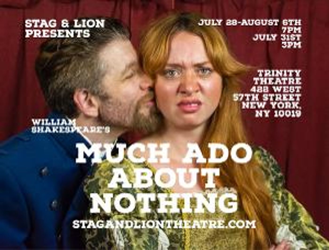 Stag & Lion Will Open MUCH ADO ABOUT NOTHING at The Trinity Theare This Week  Image