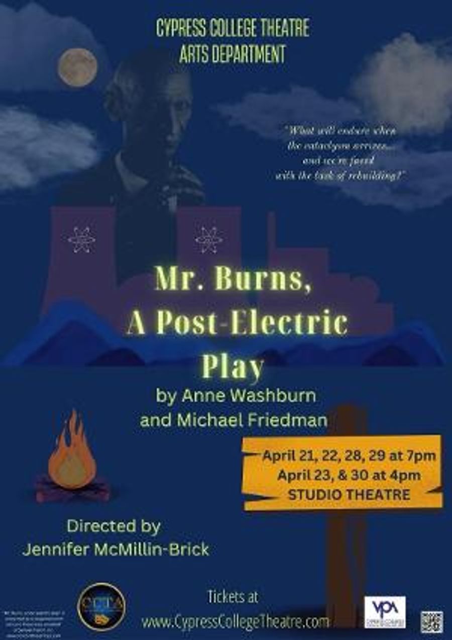 Cypress College to Present MR. BURNS, A POST ELECTRIC PLAY Image