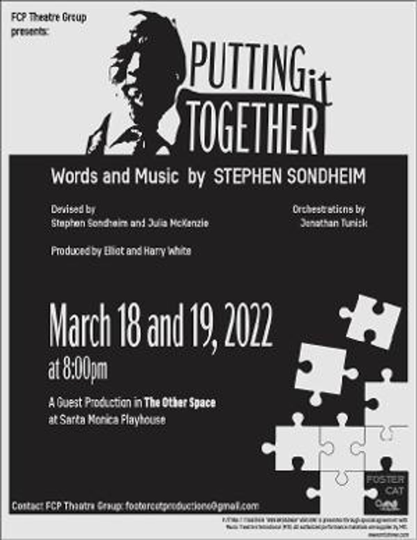 Celebrate Sondheim With PUTTING IT TOGETHER at Santa Monica Playhouse, a guest production in The Other Space.  Image